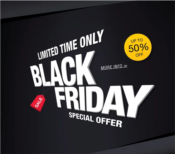 Banner zum Black Friday — Stockvektor