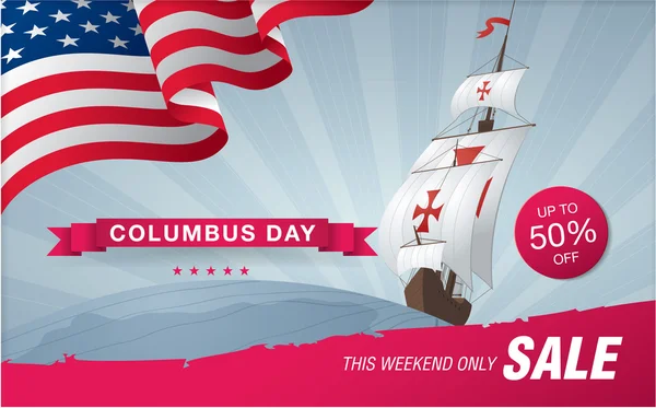 Columbus banner día — Archivo Imágenes Vectoriales