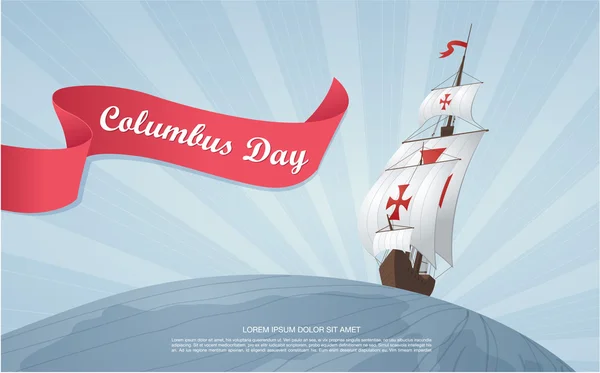 Columbus day banner — Stock Vector