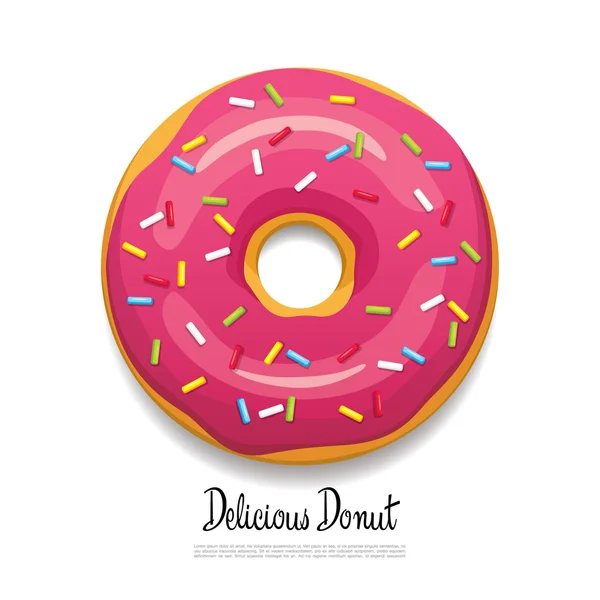Delicioso donut banner —  Vetores de Stock