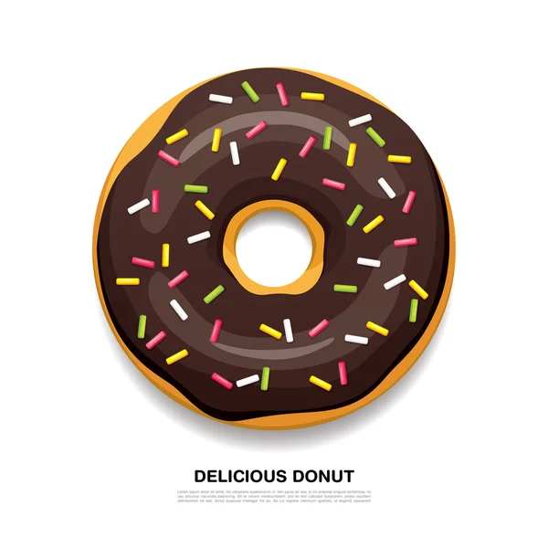 Delicioso banner de rosquilla — Vector de stock