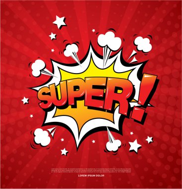 comics style banner clipart