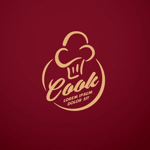 Cuocere logo lettering — Vettoriale Stock