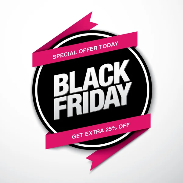 Banner zum Black Friday — Stockvektor