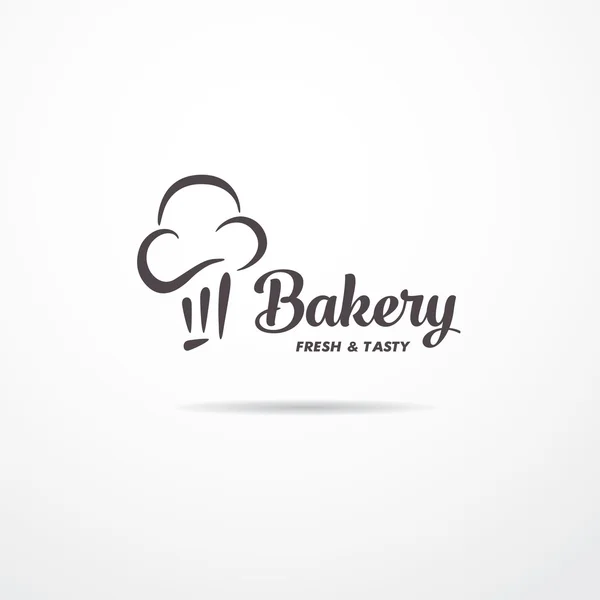 Panadería letras logo — Vector de stock