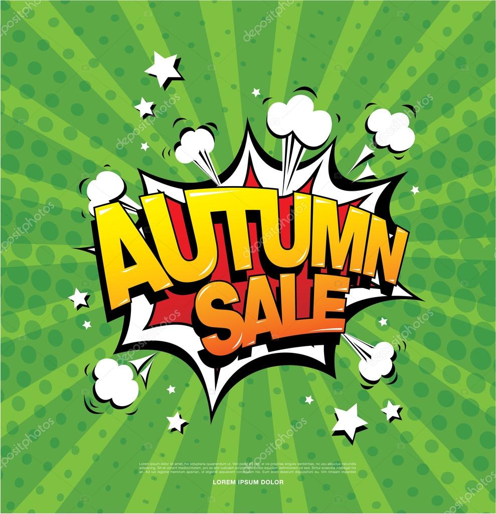 Comics style banner, sale concept