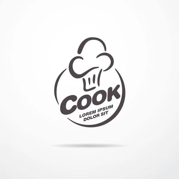 Kucharz logo napis — Wektor stockowy