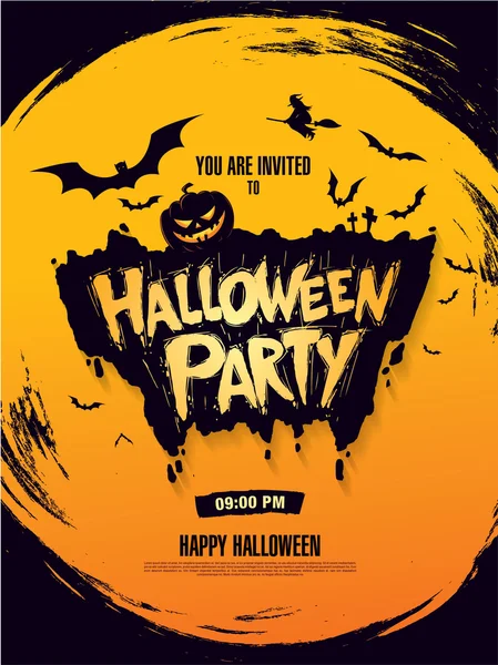 Plakat Halloween Party — Wektor stockowy