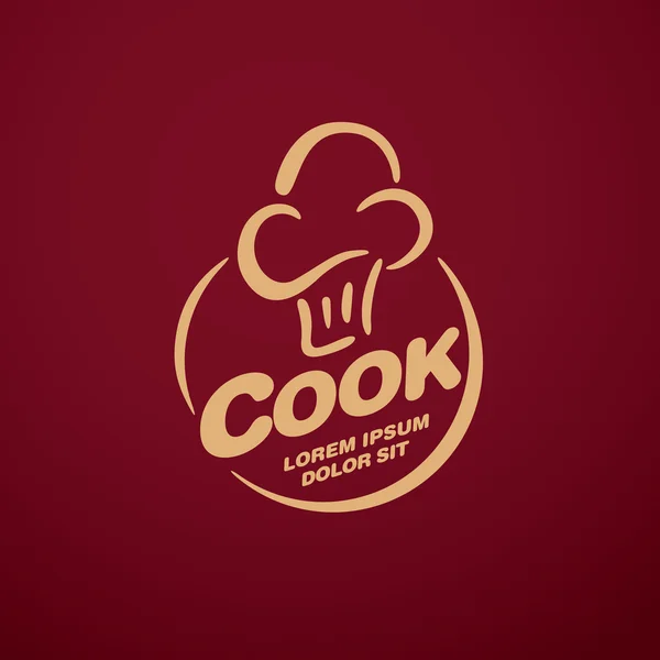 Cook lettering logo — Stock Vector