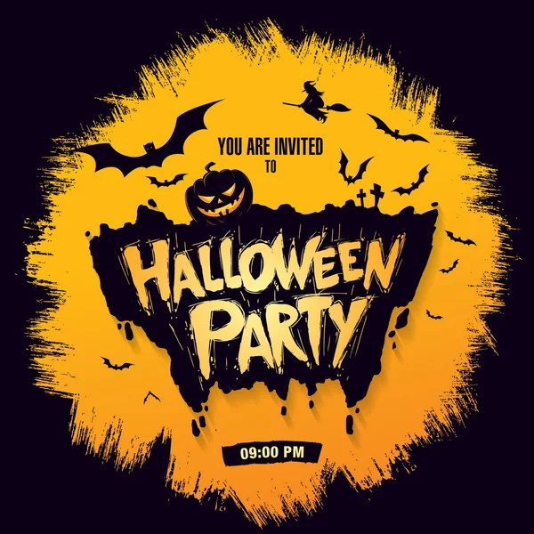 Plakat Halloween Party — Wektor stockowy