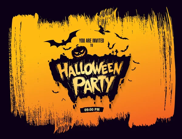 Halloween-Party-Plakat — Stockvektor