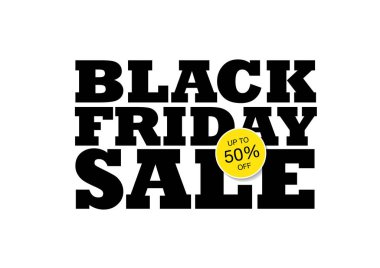 Kara Cuma indirimli bayrak, alışveriş konsepti, vektör illüstrasyonu