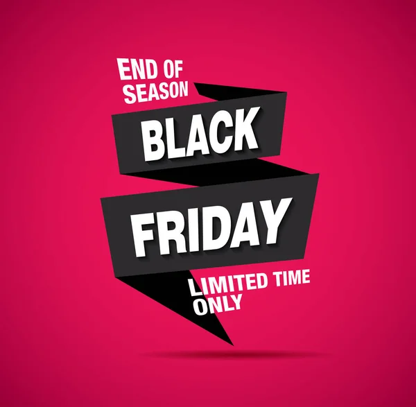 Viernes Negro Venta Colorido Banner Concepto Compras Vector Ilustración — Vector de stock