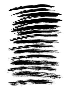 siyah fırça boyası dokusu, izole vektör