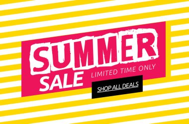 yaz indirimi sancak vektör illüstrasyonu