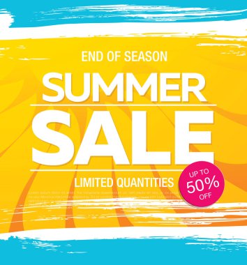 yaz indirimi sancak vektör illüstrasyonu