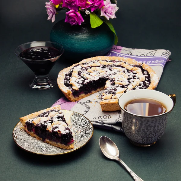 Torta de groselha preta — Fotografia de Stock