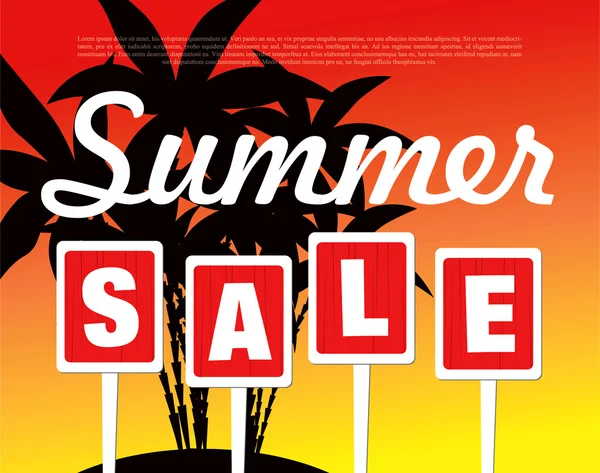 Summer sale banner — Stock Vector