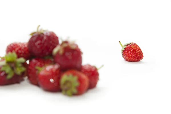 白色背景的草莓 — 图库照片