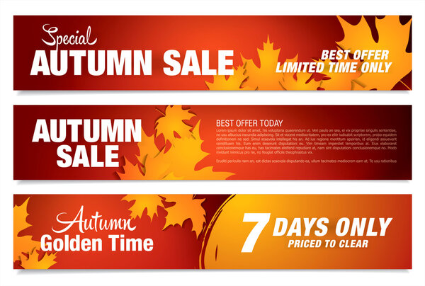 Баннеры осенней распродажи

