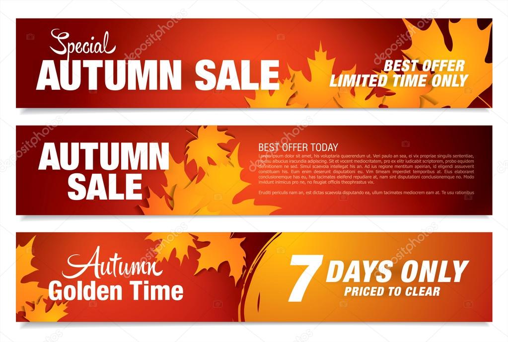 Autumn sale banners