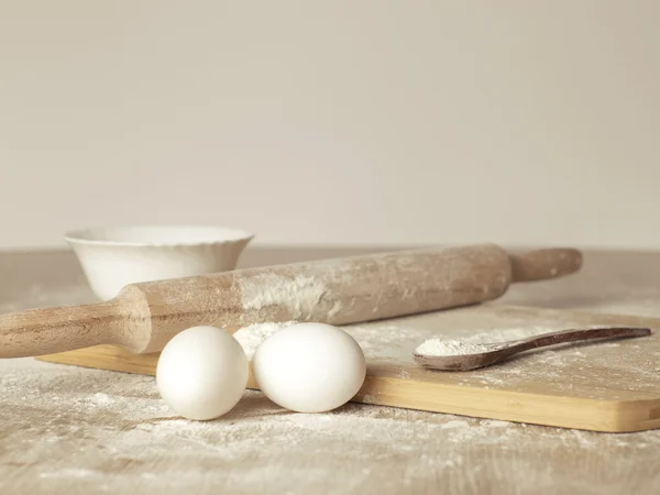 Basic ingredients for baking — Stock Photo, Image