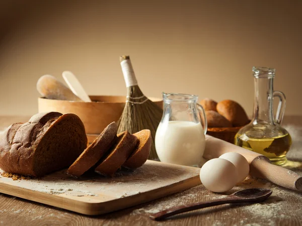 Fresh bread. Still life. Baking — Stock Photo, Image