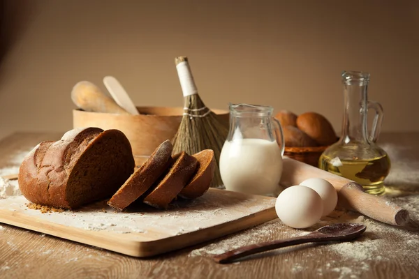 Fresh bread. Still life. Baking — Stock Photo, Image