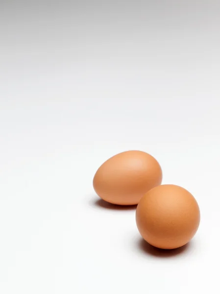 Яйця на білому тлі — стокове фото