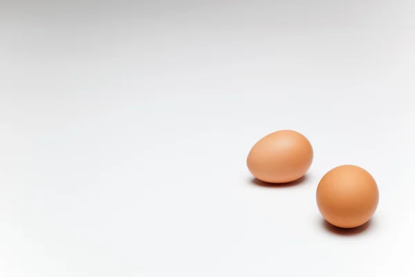 Eggs on white background — Stock Photo, Image