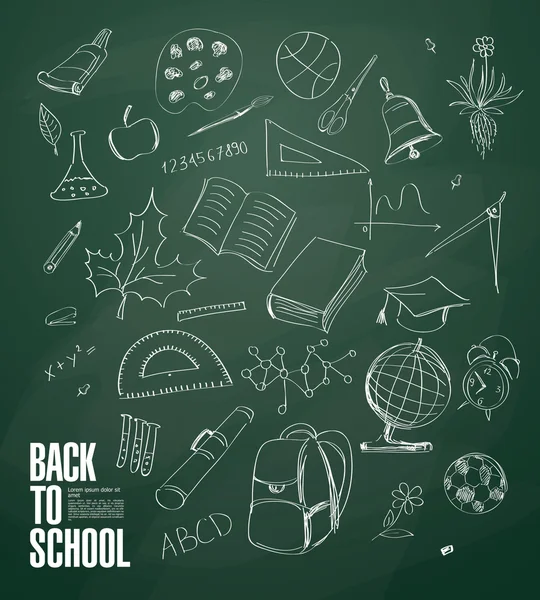 Terug naar school banner — Stockvector