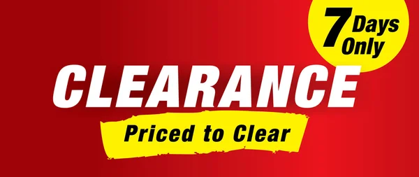 Clearance. Priced to clear — Stock Vector