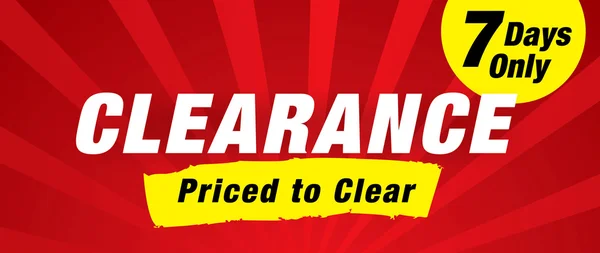 Clearance. Priced to clear — Stock Vector