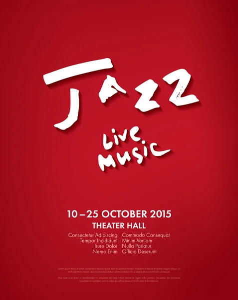 Festival de jazz - música en vivo — Vector de stock