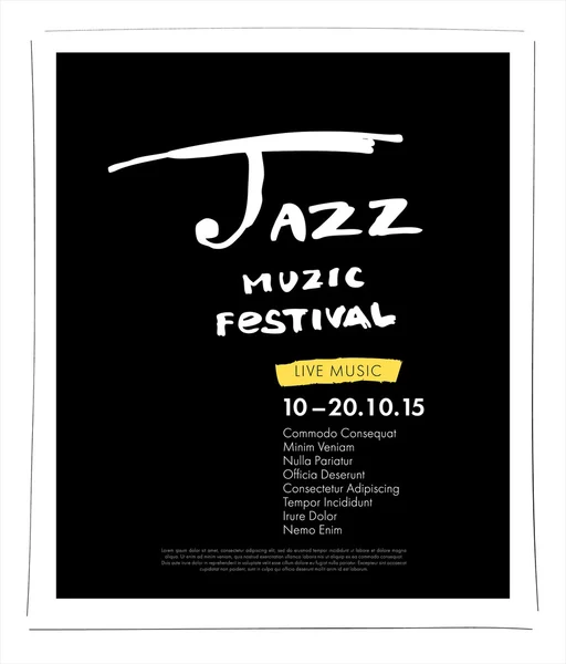Festival de jazz - música en vivo — Vector de stock