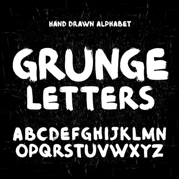 Alfabeto lettere grunge . — Vettoriale Stock