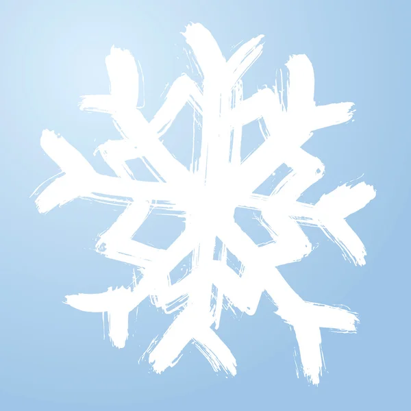 Christmas grunge snowflake — Stock Vector