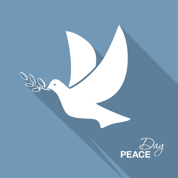 Colombe blanche. Journée de la paix — Image vectorielle