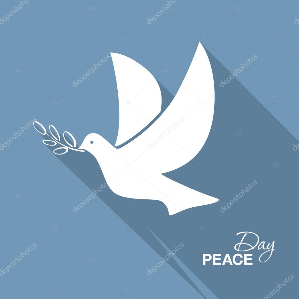 White dove. Peace day