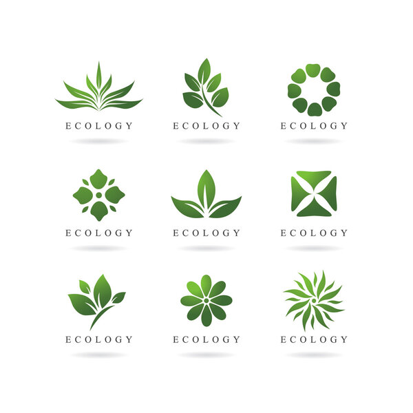 Eco green logos