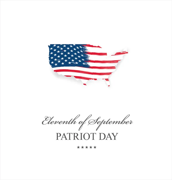 Patriot Day. September 11. We will never forget — Stock Vector