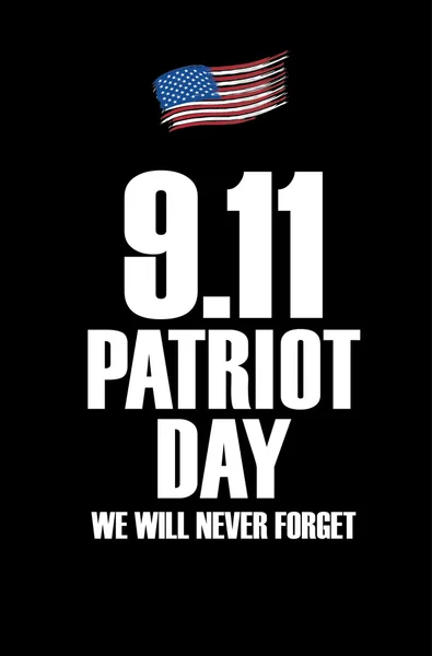Hari Patriot. 11 September. Kita tidak akan pernah lupa - Stok Vektor