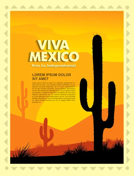 ¡Viva México! Feliz Día de la Independencia ! — Vector de stock