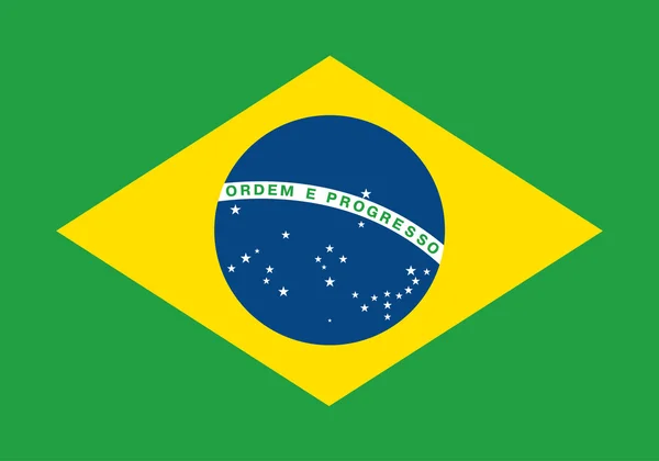 Nationalflagge der Föderativen Republik Brasilien — Stockvektor