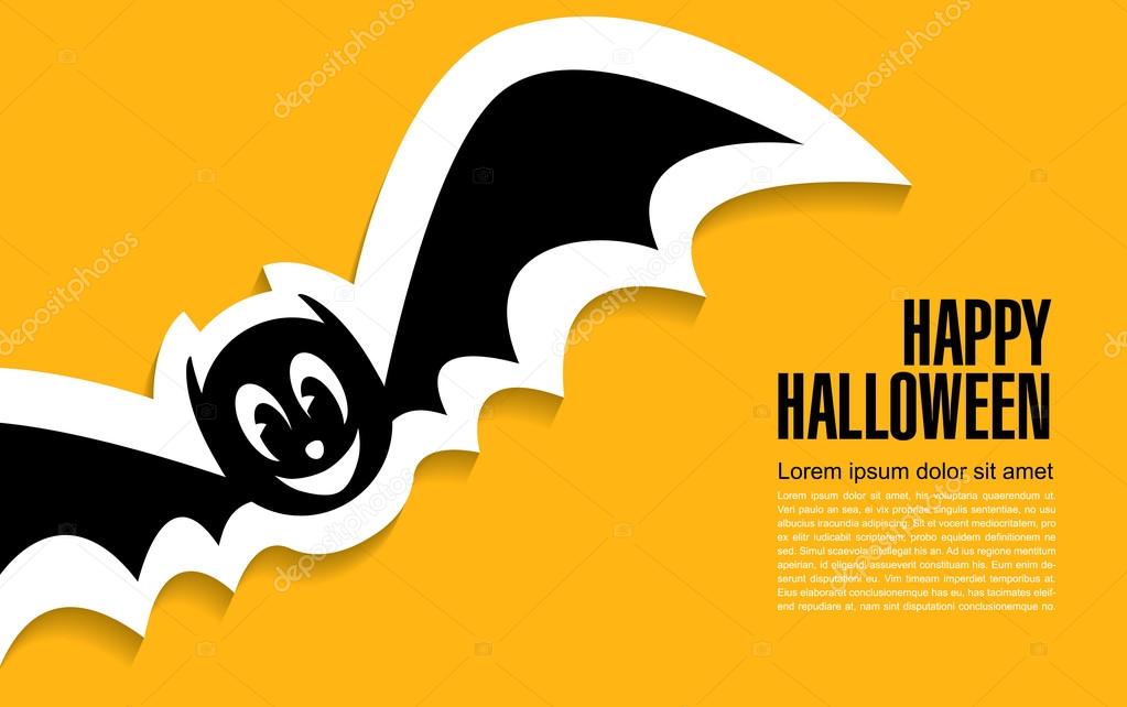 Happy Halloween. Flying bat