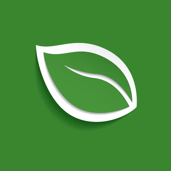 Eko yeşil. Yaprak yeşil logo. Vektör