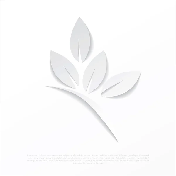 Eco vert. Logo blanc . — Image vectorielle