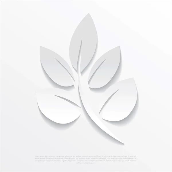 Eco vert. Logo blanc . — Image vectorielle