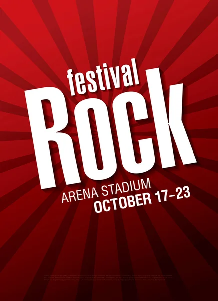 Rockfestival. Poster — Stockvector