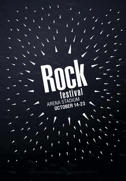 Rock Festivali. Poster — Stok Vektör